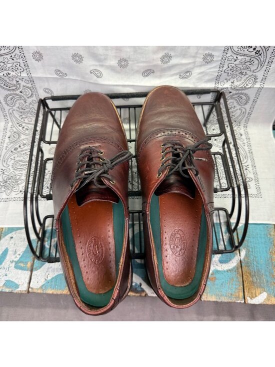 H.S. Trask Oxfords Men\'s Dress Shoes 1035 Red Brown Leather Saddle Size 10.5M main image 7